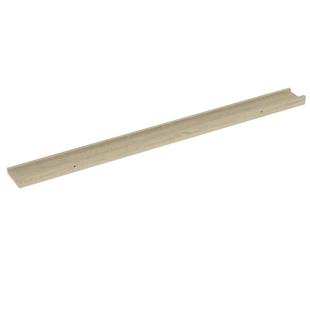 Mensole da Parete 2 pz Rovere Sonoma 100x9x3 cm