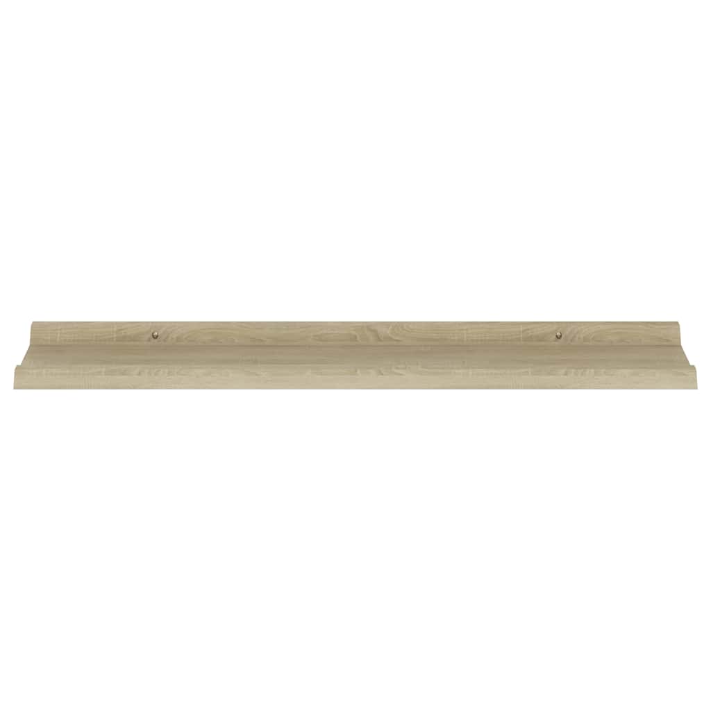 Mensole da Parete 4 pz Rovere Sonoma 80x9x3 cm