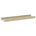 Mensole da Parete 2 pz Bianco e Rovere Sonoma 40x9x3 cm