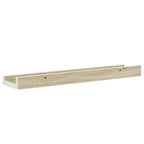 Mensole da Parete 2 pz Bianco e Rovere Sonoma 40x9x3 cm