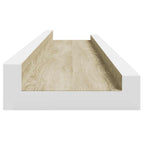 Mensole da Parete 2 pz Bianco e Rovere Sonoma 60x9x3 cm