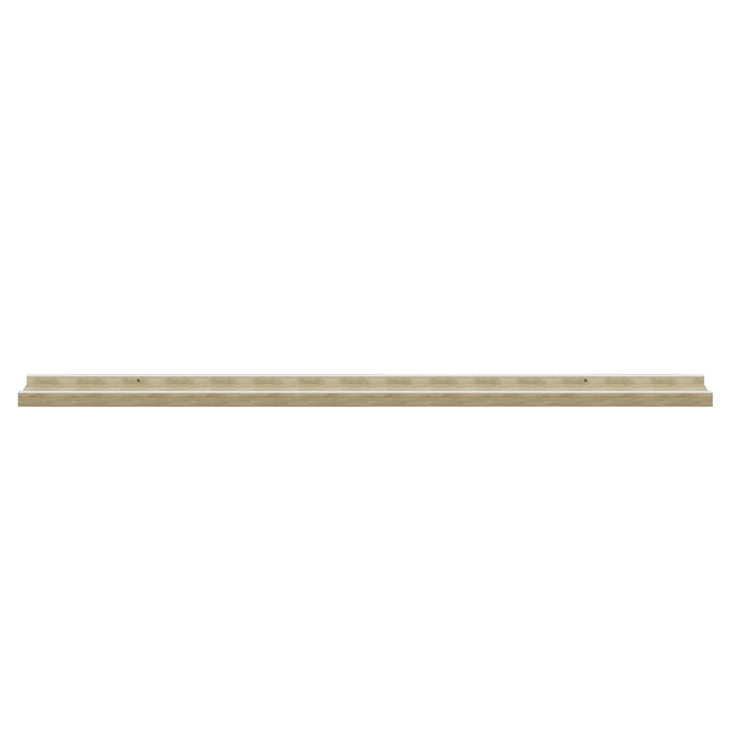 Mensole da Parete 2 pz Bianco e Rovere Sonoma 100x9x3 cm