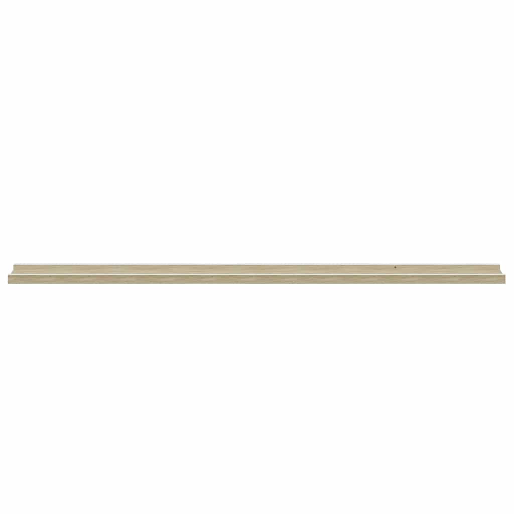 Mensole da Parete 2 pz Bianco e Rovere Sonoma 115x9x3 cm