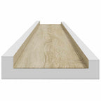 Mensole da Parete 2 pz Bianco e Rovere Sonoma 115x9x3 cm