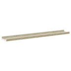 Mensole da Parete 4 pz Bianco e Rovere Sonoma 80x9x3 cm