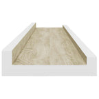 Mensole da Parete 4 pz Bianco e Rovere Sonoma 80x9x3 cm