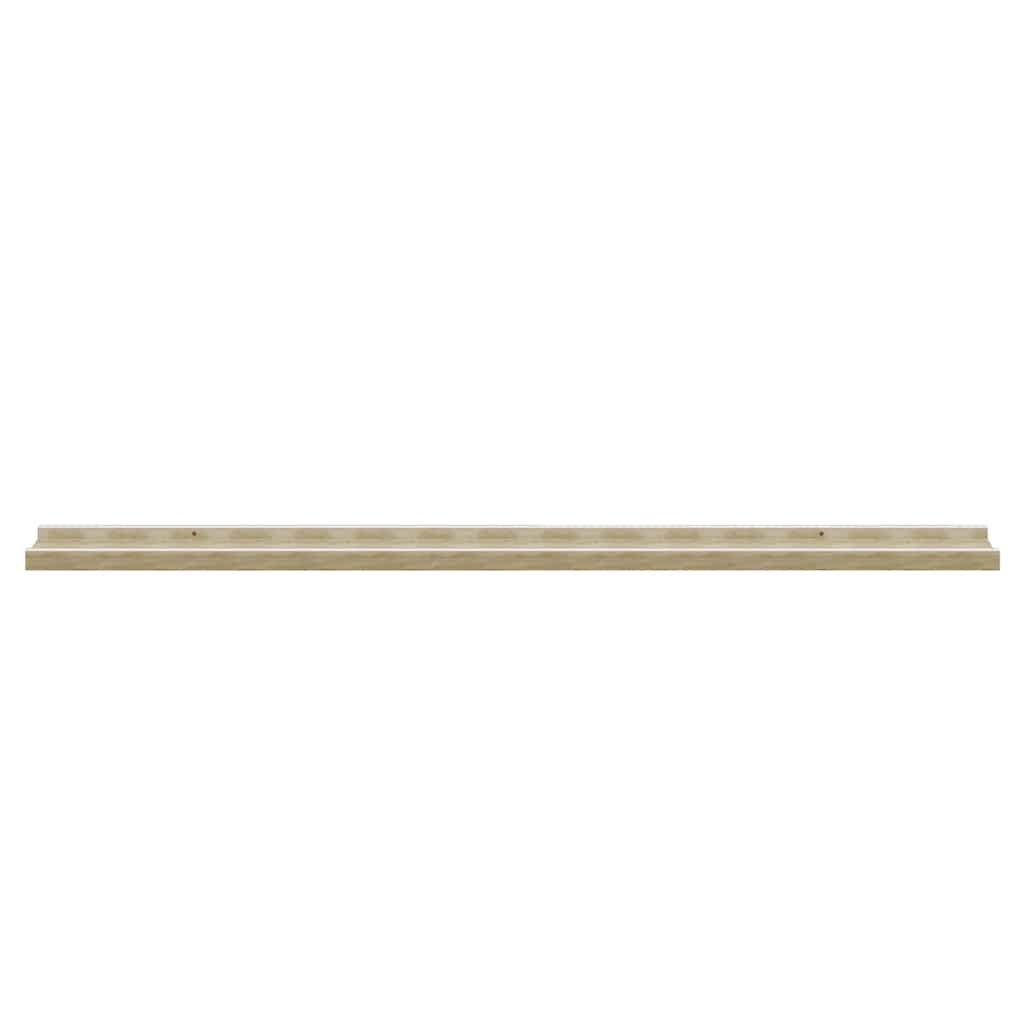 Mensole da Parete 4 pz Bianco e Rovere Sonoma 100x9x3 cm