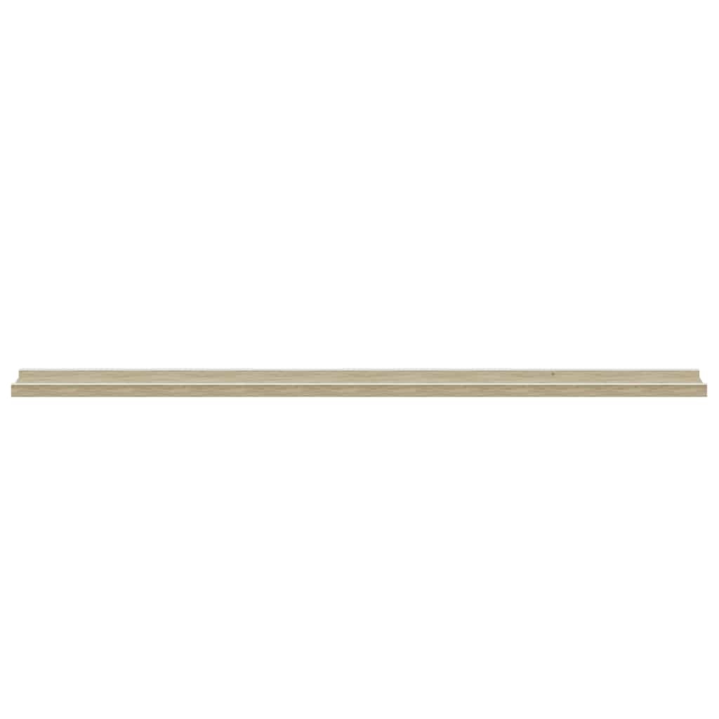 Mensole da Parete 4 pz Bianco e Rovere Sonoma 115x9x3 cm