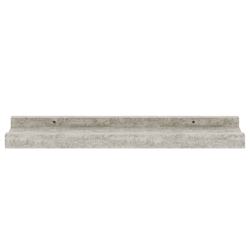 Mensole da Parete 2 pz Grigio Cemento 40x9x3 cm