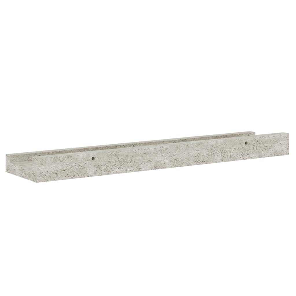 Mensole da Parete 2 pz Grigio Cemento 40x9x3 cm