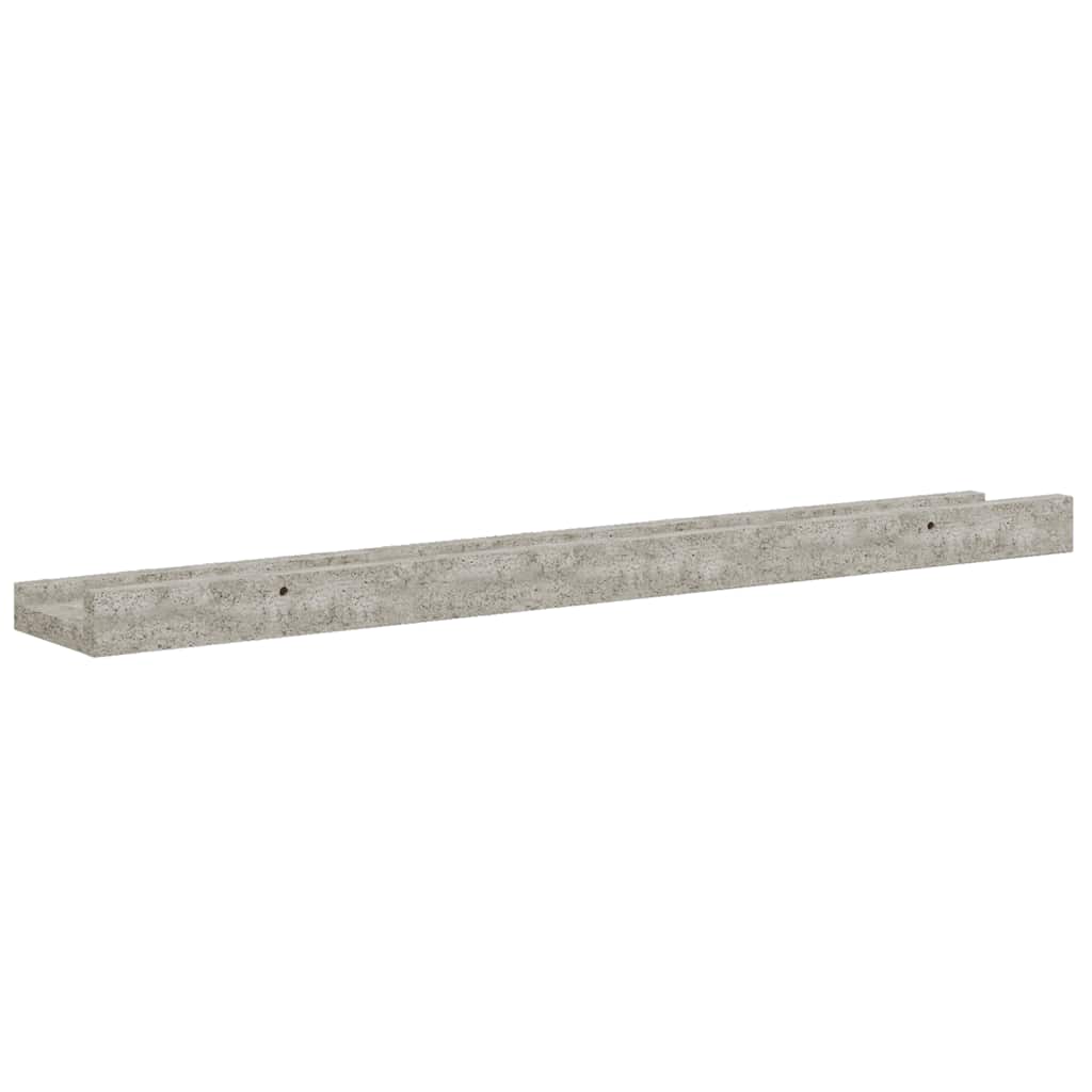 Mensole da Parete 2 pz Grigio Cemento 60x9x3 cm