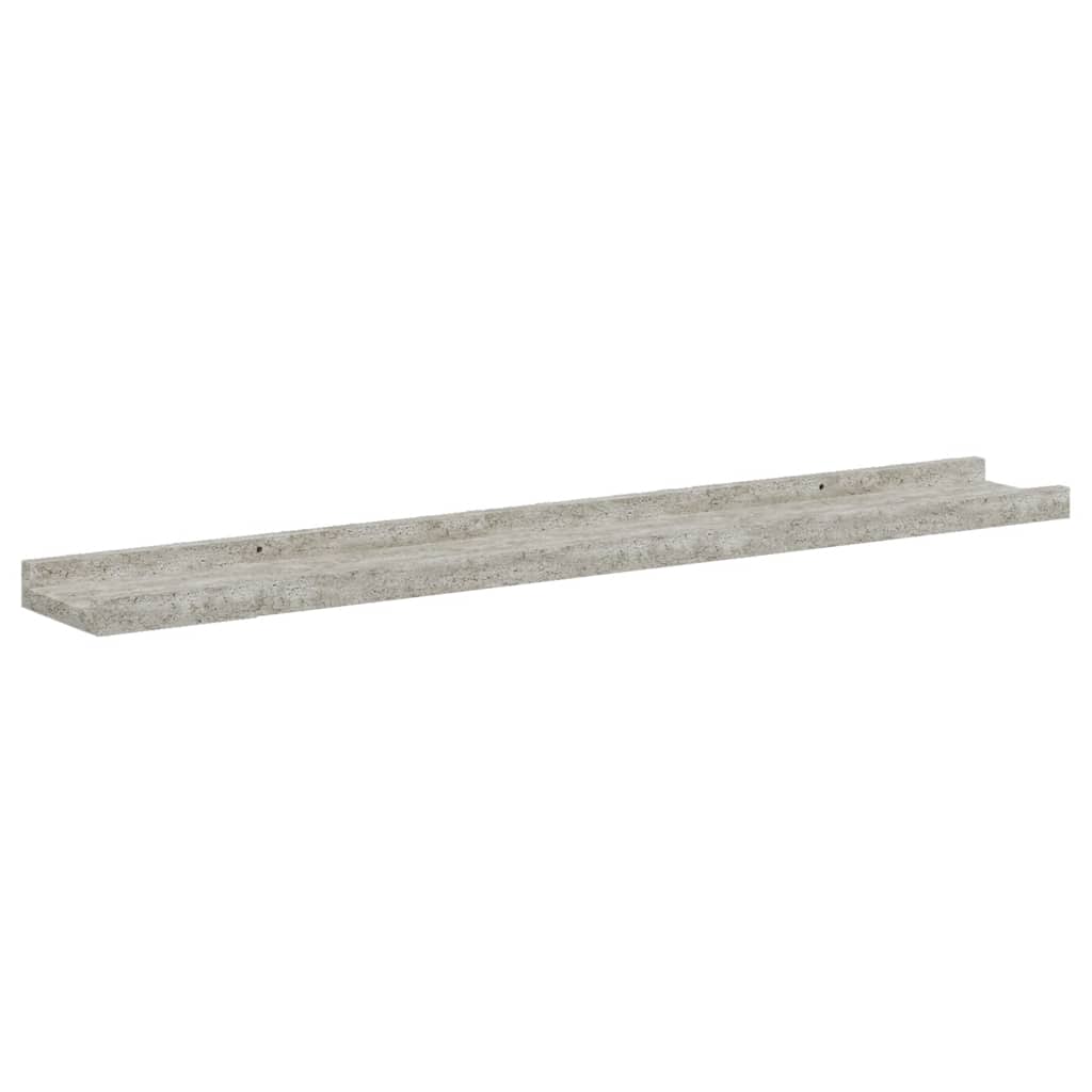 Mensole da Parete 2 pz Grigio Cemento 80x9x3 cm