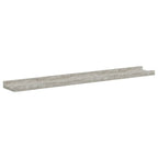 Mensole da Parete 2 pz Grigio Cemento 80x9x3 cm