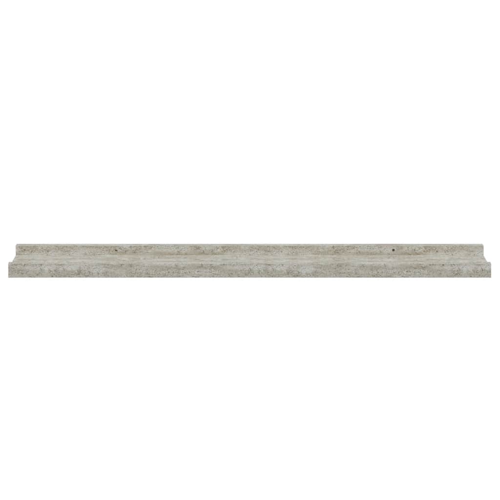 Mensole da Parete 2 pz Grigio Cemento 80x9x3 cm