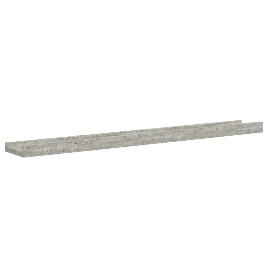 Mensole da Parete 2 pz Grigio Cemento 80x9x3 cm