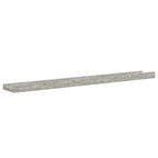 Mensole da Parete 2 pz Grigio Cemento 80x9x3 cm