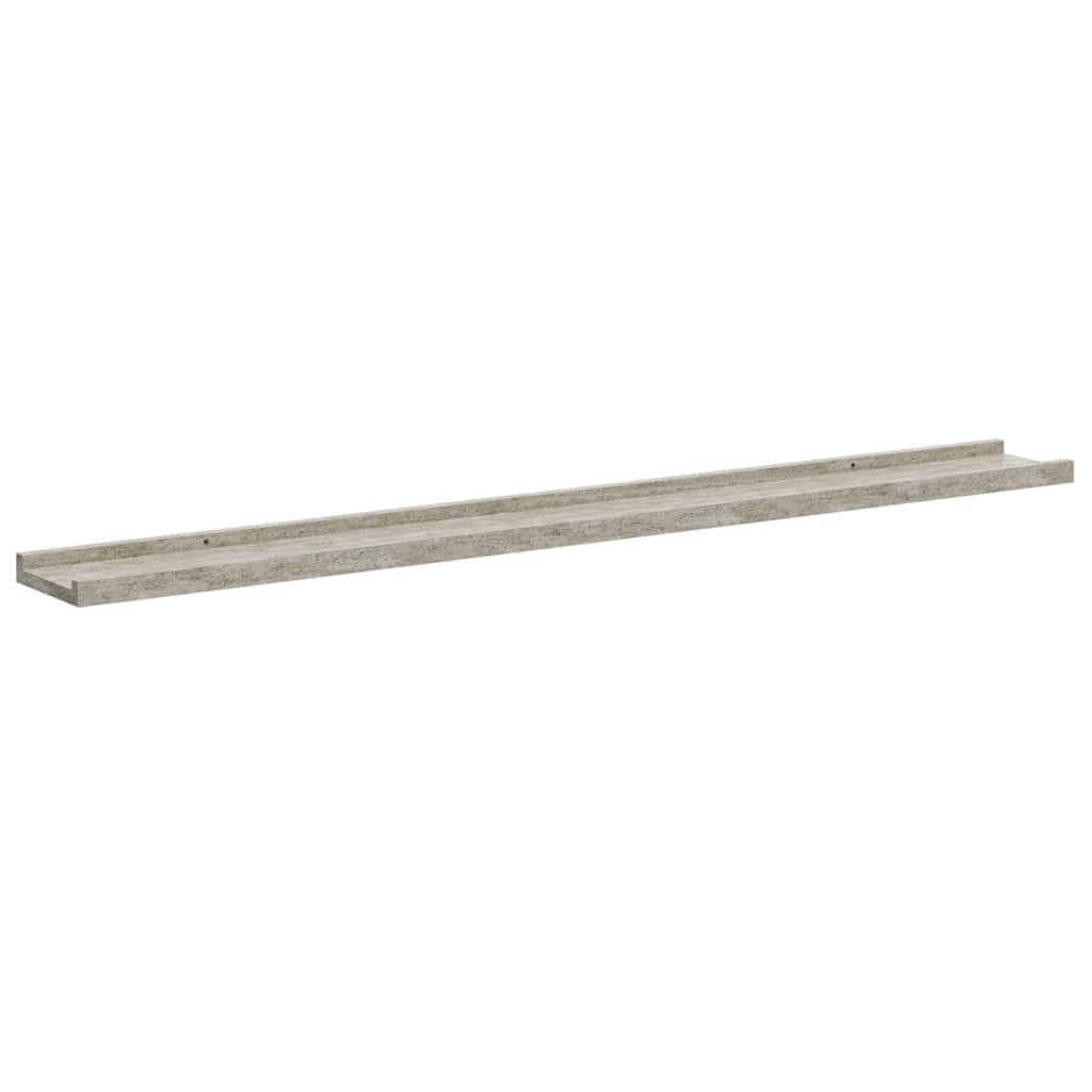 Mensole da Parete 2 pz Grigio Cemento 100x9x3 cm