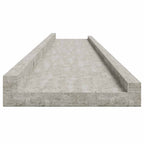 Mensole da Parete 2 pz Grigio Cemento 115x9x3 cm