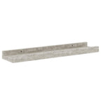 Mensole da Parete 4 pz Grigio Cemento 40x9x3 cm