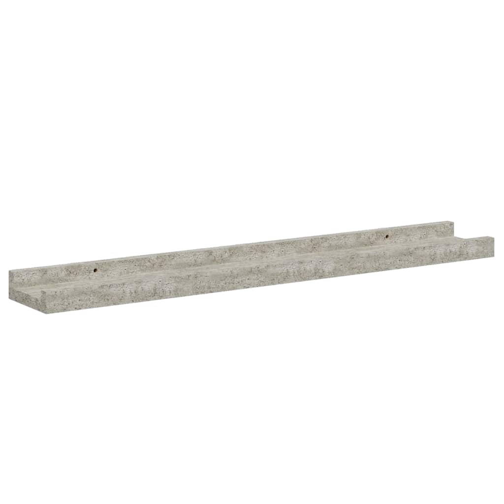 Mensole da Parete 4 pz Grigio Cemento 60x9x3 cm