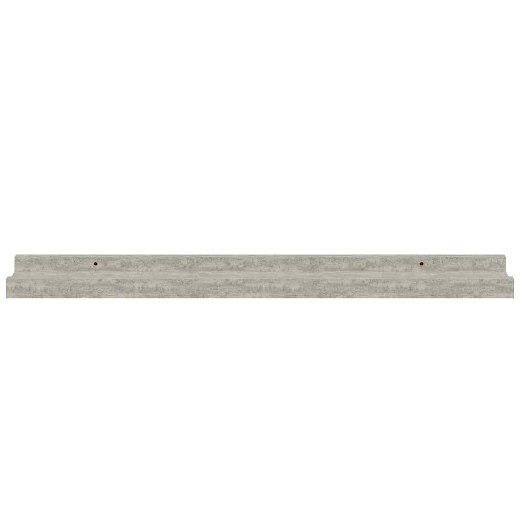 Mensole da Parete 4 pz Grigio Cemento 60x9x3 cm