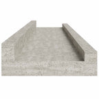 Mensole da Parete 4 pz Grigio Cemento 60x9x3 cm
