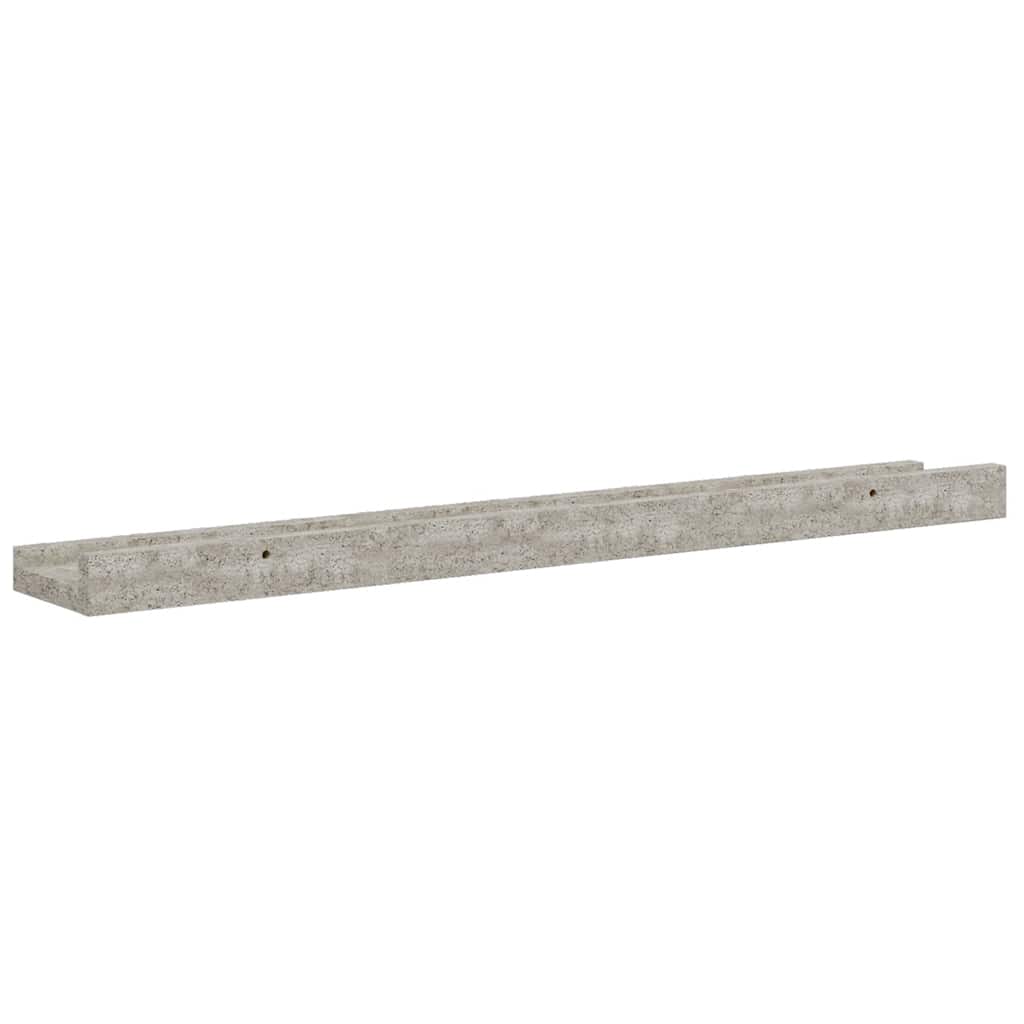 Mensole da Parete 4 pz Grigio Cemento 60x9x3 cm