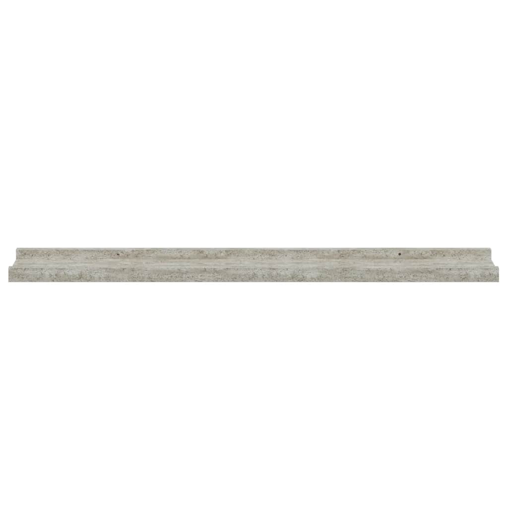 Mensole da Parete 4 pz Grigio Cemento 80x9x3 cm