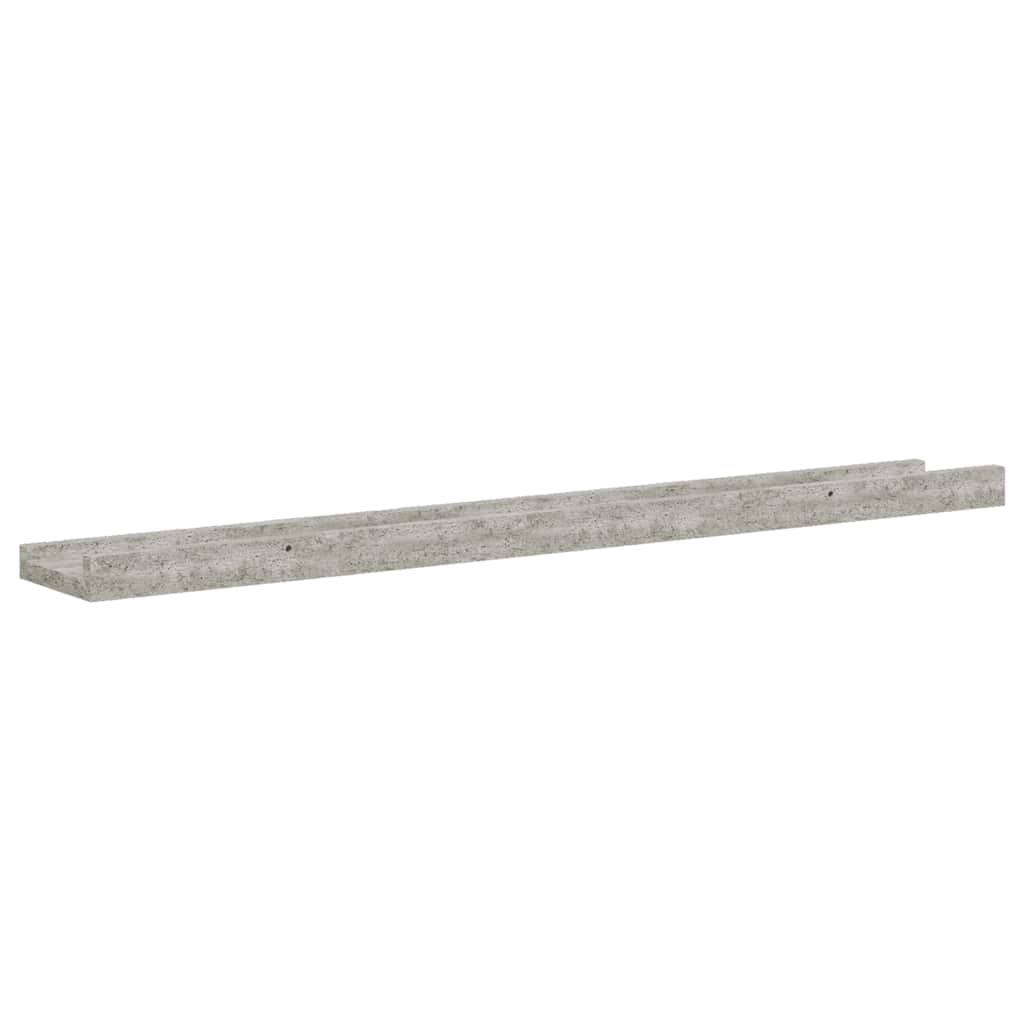 Mensole da Parete 4 pz Grigio Cemento 80x9x3 cm