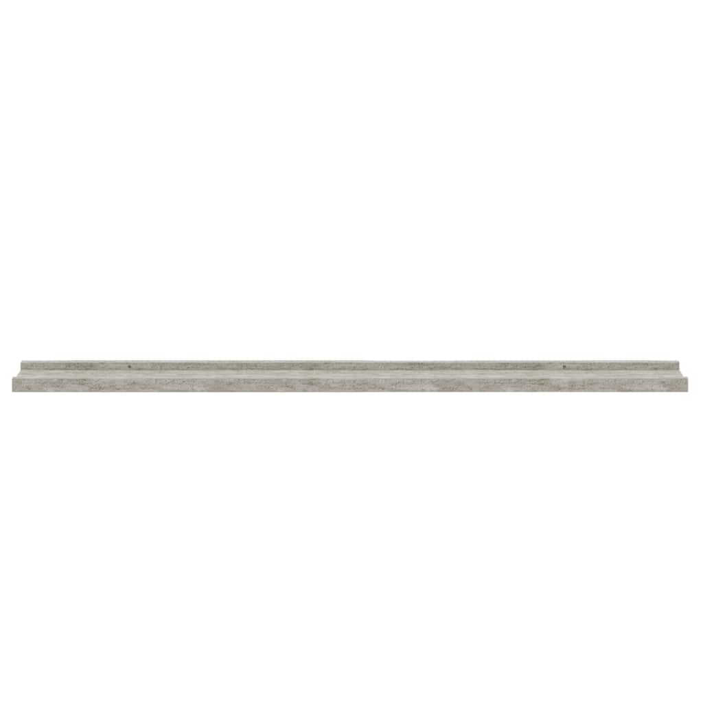 Mensole da Parete 4 pz Grigio Cemento 100x9x3 cm