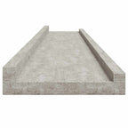 Mensole da Parete 4 pz Grigio Cemento 100x9x3 cm