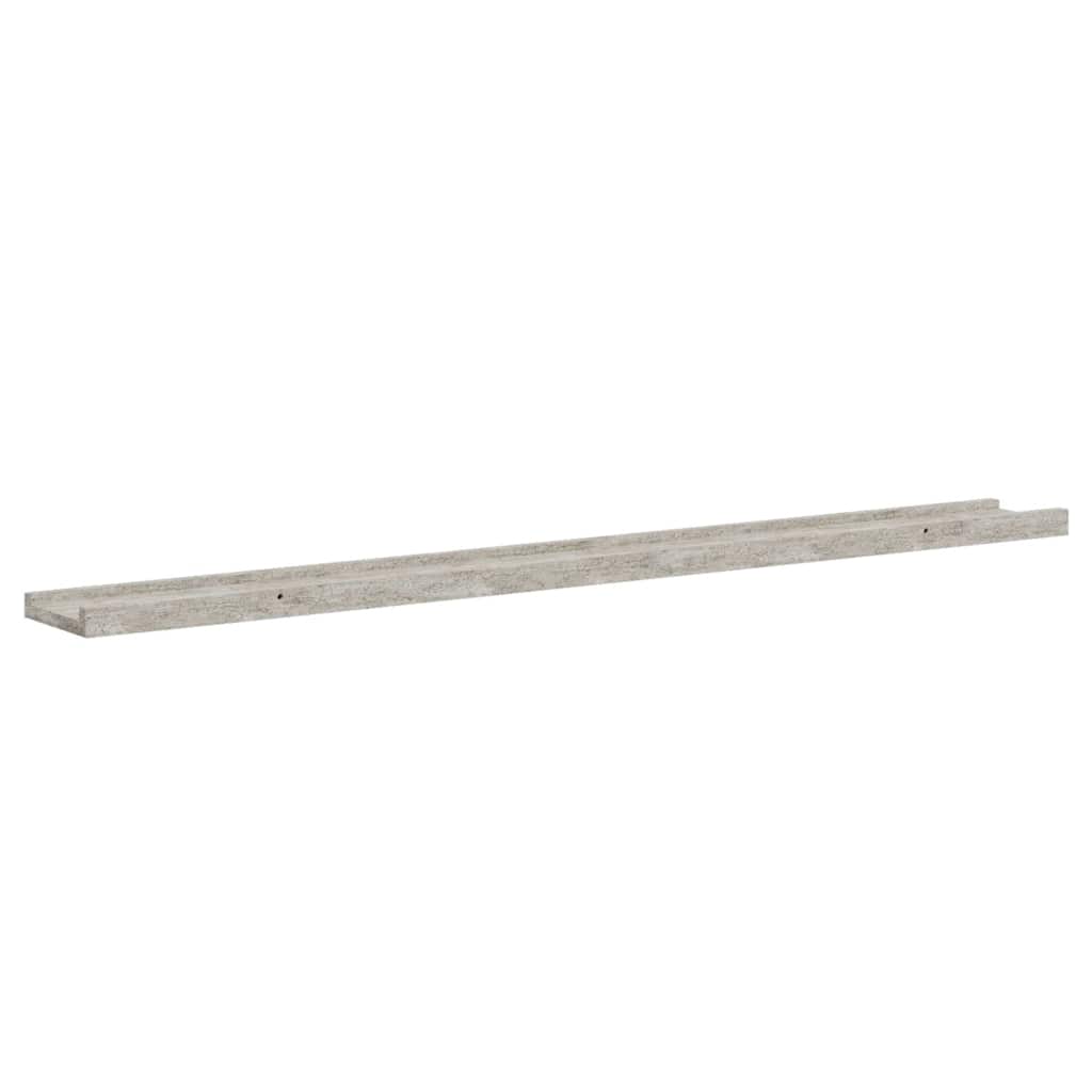 Mensole da Parete 4 pz Grigio Cemento 100x9x3 cm