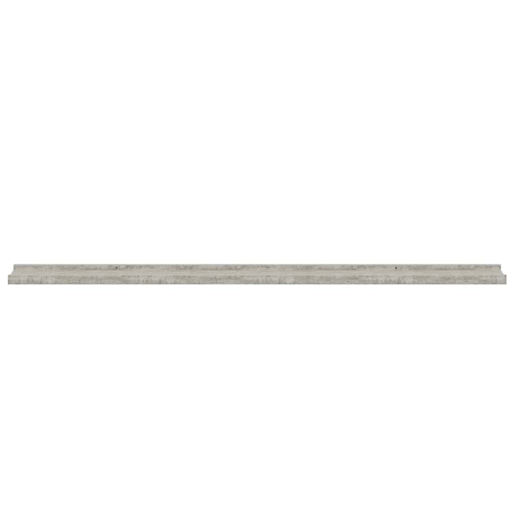 Mensole da Parete 4 pz Grigio Cemento 115x9x3 cm