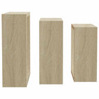 Mensole a Cubo da Parete 3 pz Rovere Sonoma