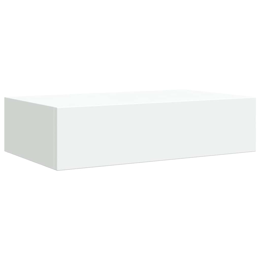 Scaffale con Cassetti da Parete Bianco 40x23,5x10 cm in MDF