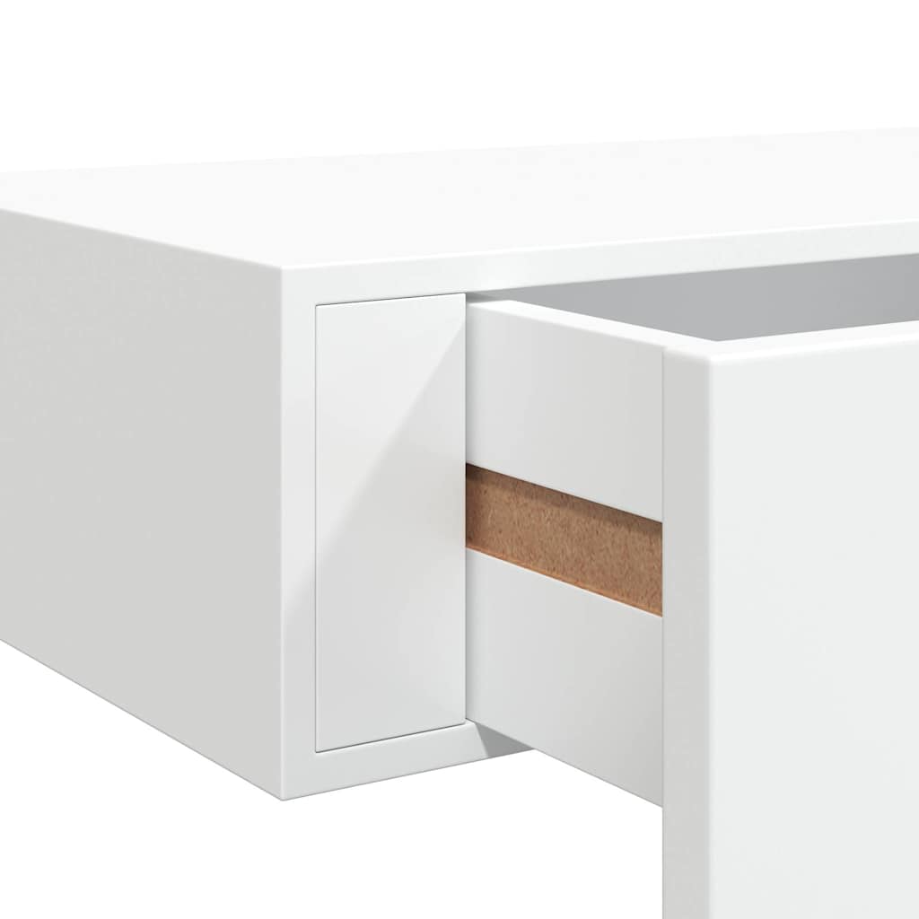 Scaffale con Cassetti da Parete Bianco 40x23,5x10 cm in MDF