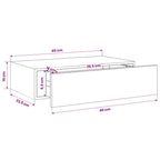 Scaffale con Cassetti da Parete Bianco 40x23,5x10 cm in MDF