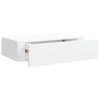 Scaffali con Cassetti da Parete 2 pz Bianchi 40x23,5x10 cm MDF