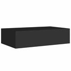 Scaffale con Cassetti da Parete Nero 40x23,5x10 cm in MDF