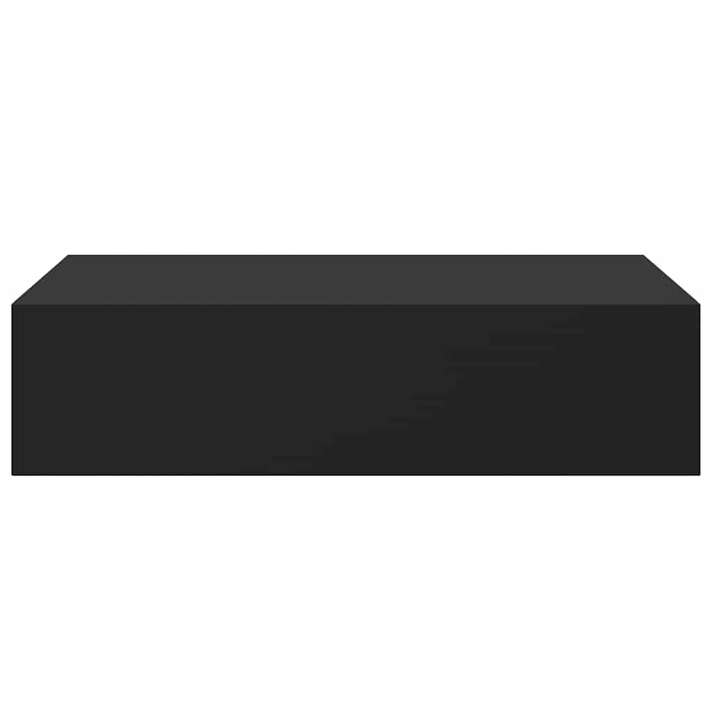 Scaffale con Cassetti da Parete Nero 40x23,5x10 cm in MDF