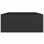 Scaffale con Cassetti da Parete Nero 40x23,5x10 cm in MDF