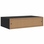 Scaffale con Cassetti da Parete Nero 40x23,5x10 cm in MDF