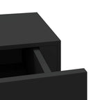 Scaffale con Cassetti da Parete Nero 40x23,5x10 cm in MDF