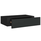 Scaffali con Cassetti da Parete 2 pz Neri 40x23,5x10 cm MDF
