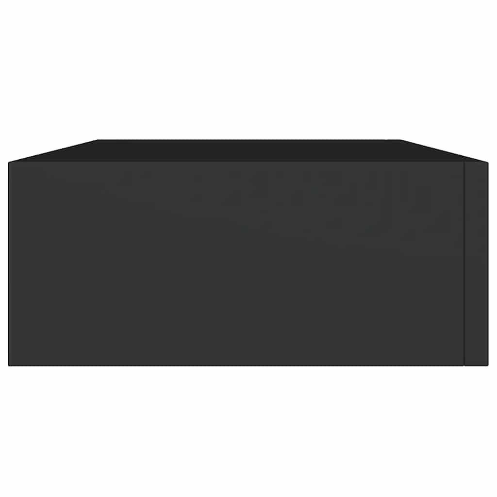 Scaffali con Cassetti da Parete 2 pz Neri 40x23,5x10 cm MDF