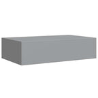 Scaffale con Cassetti da Parete Grigio 40x23,5x10 cm in MDF