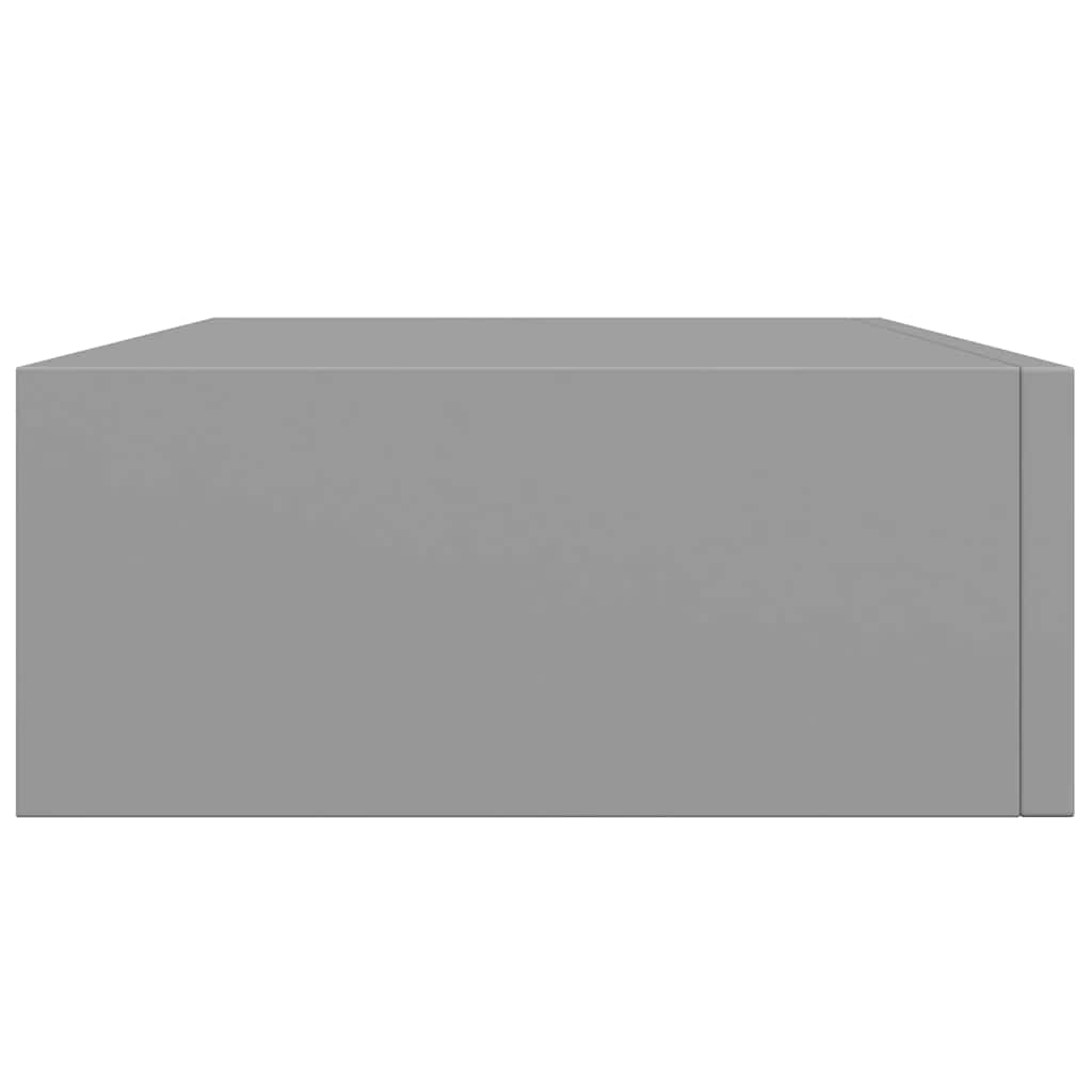 Scaffale con Cassetti da Parete Grigio 40x23,5x10 cm in MDF