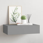 Scaffale con Cassetti da Parete Grigio 40x23,5x10 cm in MDF