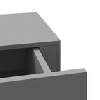 Scaffali con Cassetti da Parete 2 pz Grigi 40x23,5x10 cm MDF