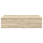 Scaffale con Cassetti da Parete Rovere 40x23,5x10 cm in MDF